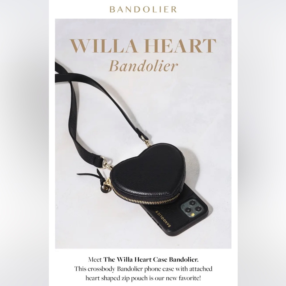 Perfect Gift!! 🎁 Bandolier Willa Heart iPhone XR Crossbody case and wallet